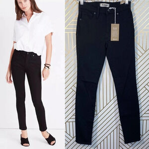 Madewell 9" Mid-Rise Skinny Jeans ISKO Stay‎ Black